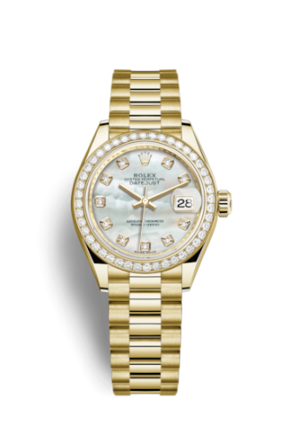 Lady-Datejust 28 Yellow Gold Diamond / President / MOP