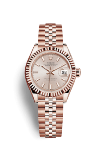 Lady-Datejust 28 Everose Fluted / Jubilee / Sundust