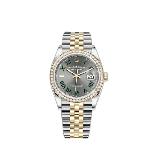 Datejust 36 Stainless Steel / Yellow Gold / Diamond / Slate - Roman / Jubilee