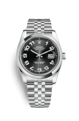Datejust 36 Stainless Steel Domed / Jubilee / Black Arabic