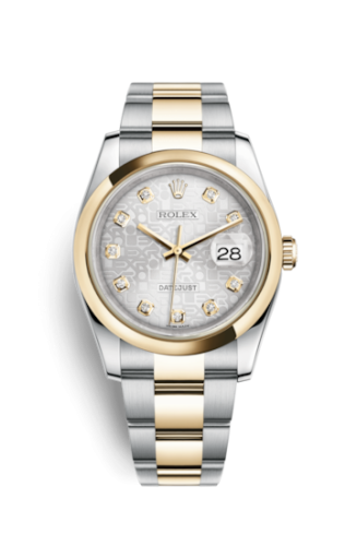 Datejust 36 Rolesor Yellow Domed / Oyster / Silver Computer