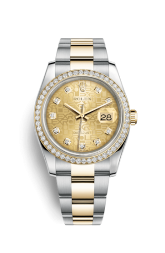 Datejust 36 Rolesor Yellow Diamond / Oyster / Champagne Computer