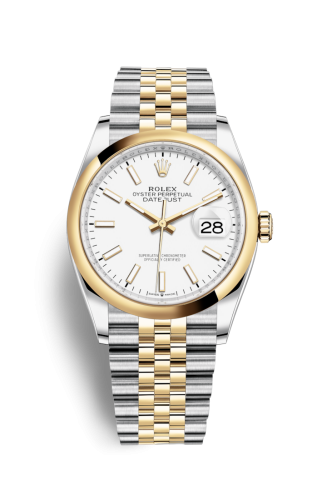 Datejust 36 Stainless Steel / Yellow Gold / Smooth / White / Jubilee