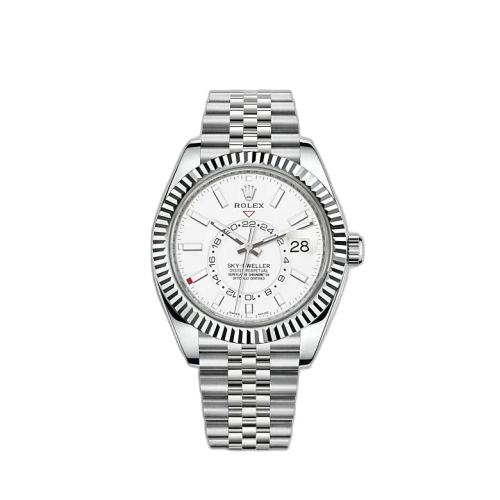 Sky-Dweller Stainless Steel / White Gold / White / Jubilee
