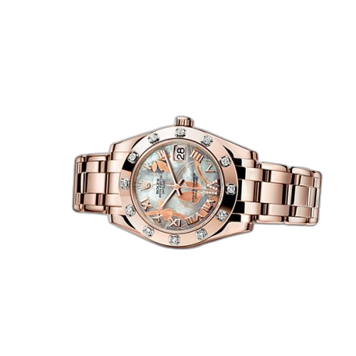 Datejust Pearlmaster 34 Everose 12 Diamond White Goldust Dream