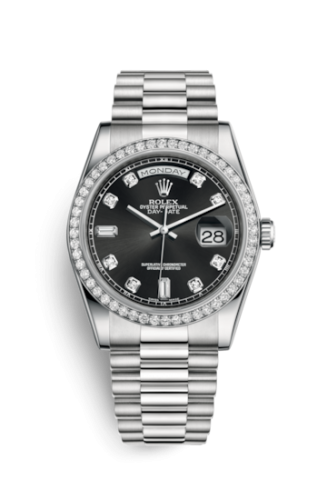 Day-Date 36 Platinum Diamonds / President / Black Diamonds