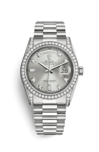Day-Date 36 White Gold Diamonds / President / Silver Diamond
