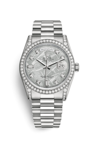 Day-Date 36 White Gold Diamonds / President / Meteorite