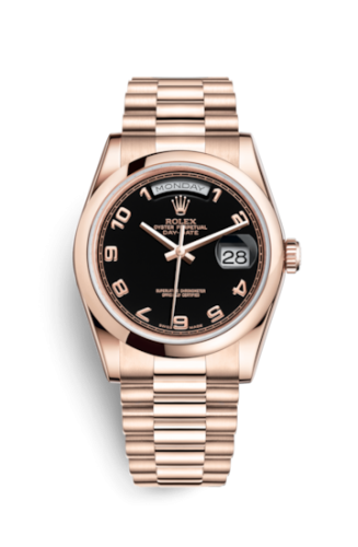 Day-Date 36 Everose Domed / President / Black Arabic
