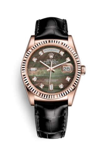 Day-Date 36 Everose / Strap / Black MOP
