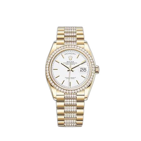 Day-Date 36 Yellow Gold Diamond / White / President - Diamond
