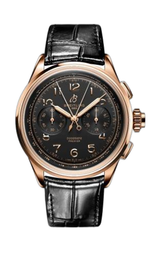 Premier Heritage B15 Duograph 42 Red Gold / Black
