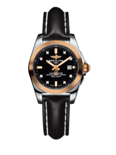 Galactic 29 Stainless Steel / Rose Gold / Trophy Black Diamond / Calf