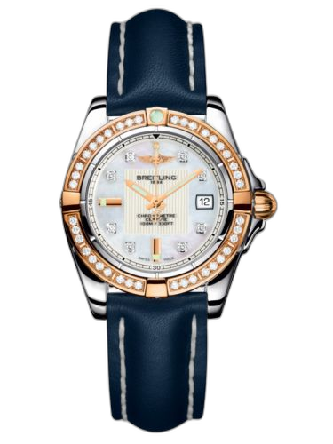 Galactic 32 Stainless Steel / Rose Gold / Diamond / Pearl Diamond / Calf