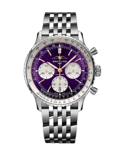 Navitimer B01 Chronograph 43 Stainless Steel / Purple / Cortin