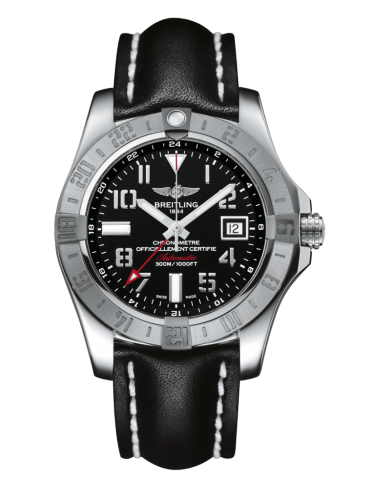 Avenger II GMT Stainless Steel / Volcano Black / Calf / Pin