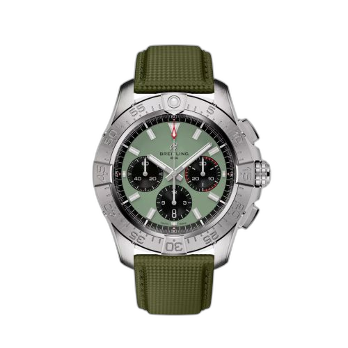 Avenger B01 Chronograph 44 Stainless Steel / Green / Strap