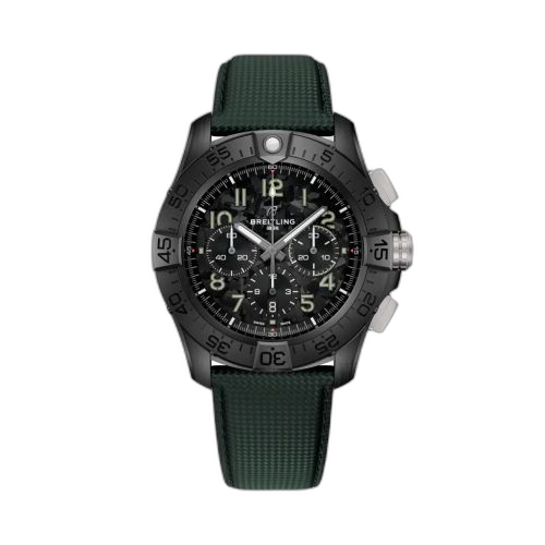 Super Avenger B01 Chronograph 46 Night Mission / Black / Strap