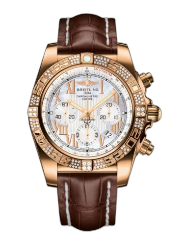 [HB0110AE.A693.739P] Chronomat 44 Rose Gold / Diamond / Pearl Roman / Croco