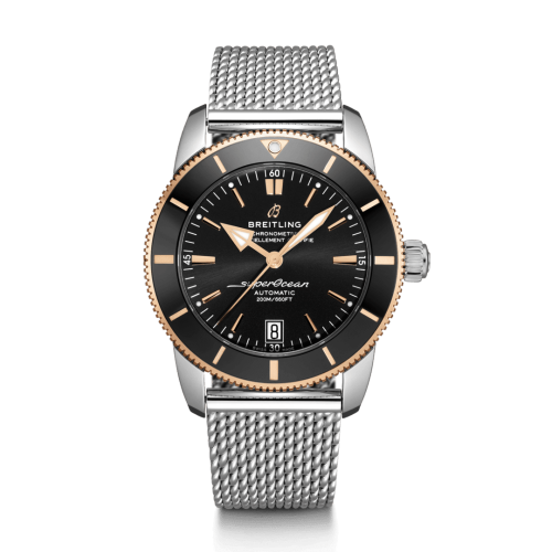 [UB2010121B1A1 (aka: UB201012/BG53/154A)] Superocean Heritage II B20 Automatic 42 Stainless Steel / Red Gold / Black / Bracelet