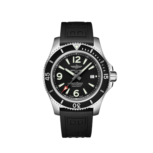 [A17367D71B1S1] Superocean 44 Stainless Steel / Black / Rubber / Pin
