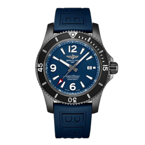 [M17368D71C1S2] Superocean 46 Blacksteel / Blue / Rubber / Folding