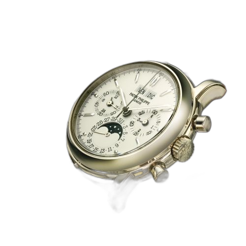 [3970EG-022] Perpetual Calendar Chronograph 3970 White Gold / Silver