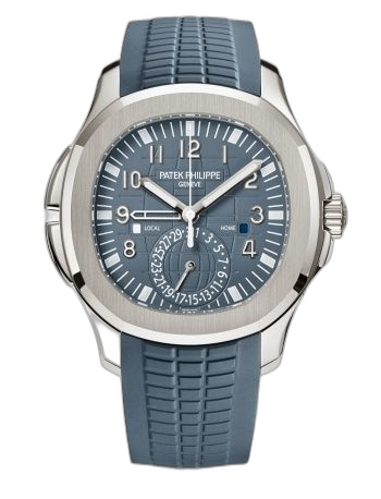 [5164G-001] Aquanaut Travel Time 5164 White Gold / Blue
