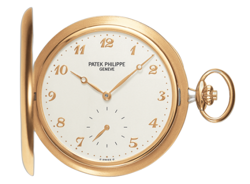 [980J-011] Pocket Watch Savonette Yellow Gold / Silver
