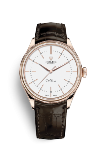 [50505-0020] Cellini Time Everose / White / Alligator Brown
