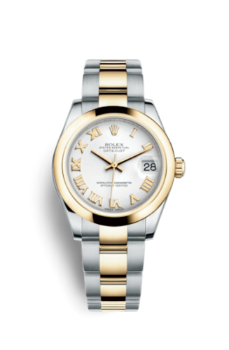 [178243-0066] Datejust 31 Rolesor Yellow Domed / Oyster / White Roman