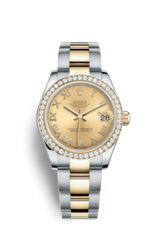 [178383-0023] Datejust 31 Rolesor Yellow Diamond / Oyster / Champagne Roman