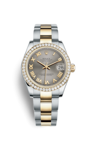 [178383-0046] Datejust 31 Rolesor Yellow Diamond / Oyster / Steel Roman