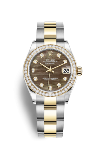 [278383rbr-0023] Datejust 31 Stainless Steel / Yellow Gold / Diamond / Black MOP / Oyster