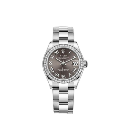 [278384rbr-0025] Datejust 31 Stainless Steel Diamond / Oyster / Grey - Roman