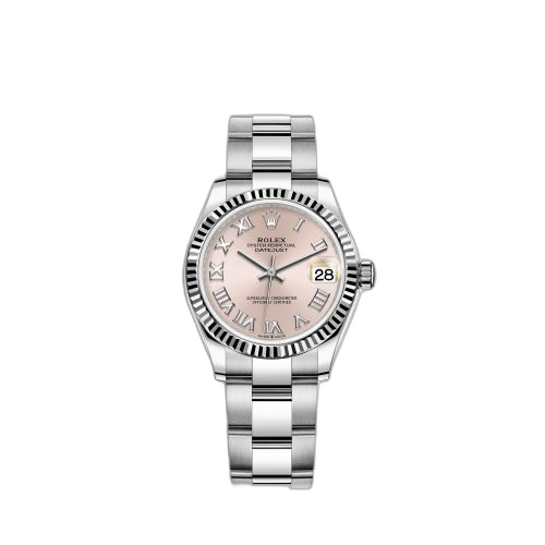 [278274-0019] Datejust 31 Stainless Steel Fluted / Oyster / Pink - Roman