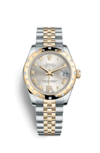 [178343-0012] Datejust 31 Rolesor Yellow Domed Diamond / Jubilee / Silver Roman