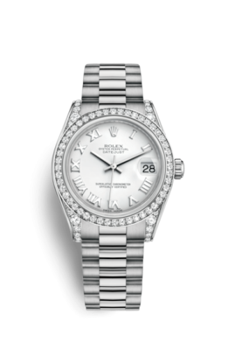 [178159-0066] Datejust 31 White Gold Diamond / President / White Roman