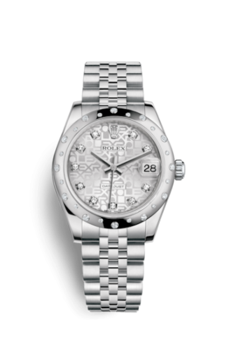 [178344-0059] Datejust 31 Stainless Steel Domed Diamond / Jubilee / Silver Computer