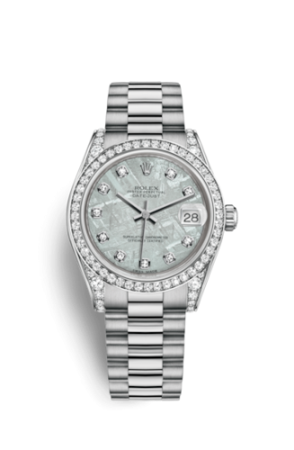 [178159-0021] Datejust 31 White Gold Diamond / President / Meteorite