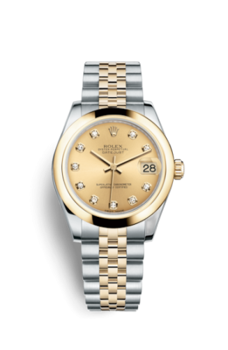 [178243-0037] Datejust 31 Rolesor Yellow Domed / Jubilee / Champagne Diamond