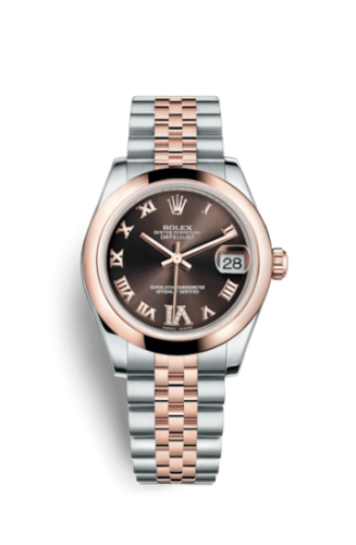 [178241-0070] Datejust 31 Rolesor Everose Domed / Jubilee / Chocolate Roman