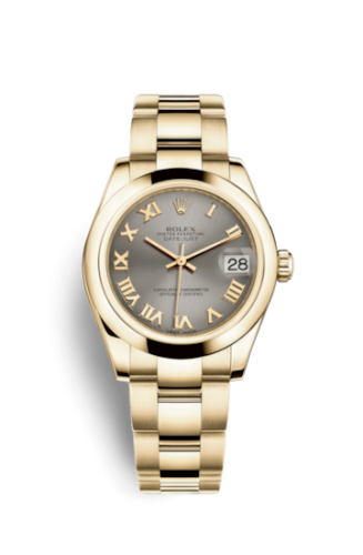 [178248-0078] Datejust 31 Yellow Gold Domed / Oyster/ Steel Roman