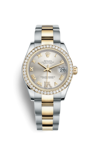 [178383-0019] Datejust 31 Rolesor Yellow Diamond / Oyster / Silver Roman