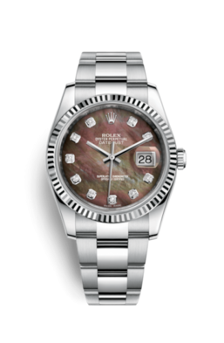 [116234-0149] Datejust 36 Stainless Steel Fluted / Oyster / Brown MOP