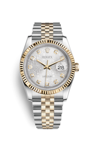 [116233-0156] Datejust 36 Rolesor Yellow Fluted / Jubilee / Silver Computer