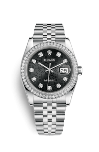 [116244-0029] Datejust 36 Stainless Steel Diamond / Jubilee / Black Computer