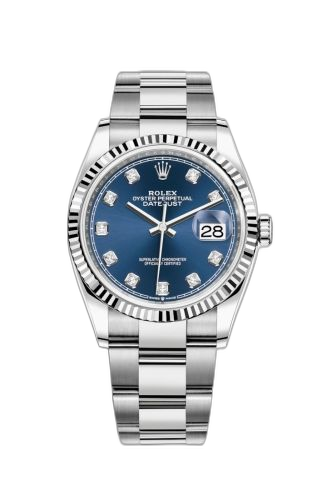 [126234-0038] Datejust 36 Stainless Steel / Fluted / Blue-Diamond / Oyster