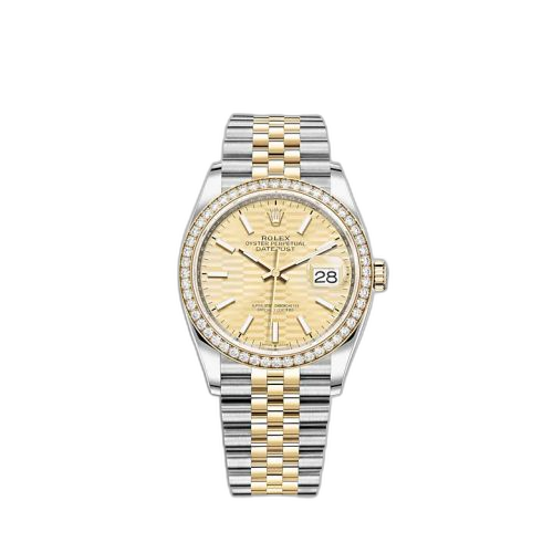 [126283RBR-0025] Datejust 36 Stainless Steel / Yellow Gold / Diamond / Champagne - Fluted / Jubilee