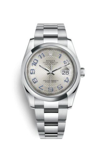 [116200-0074] Datejust 36 Stainless Steel Domed / Oyster / Silver Arabic